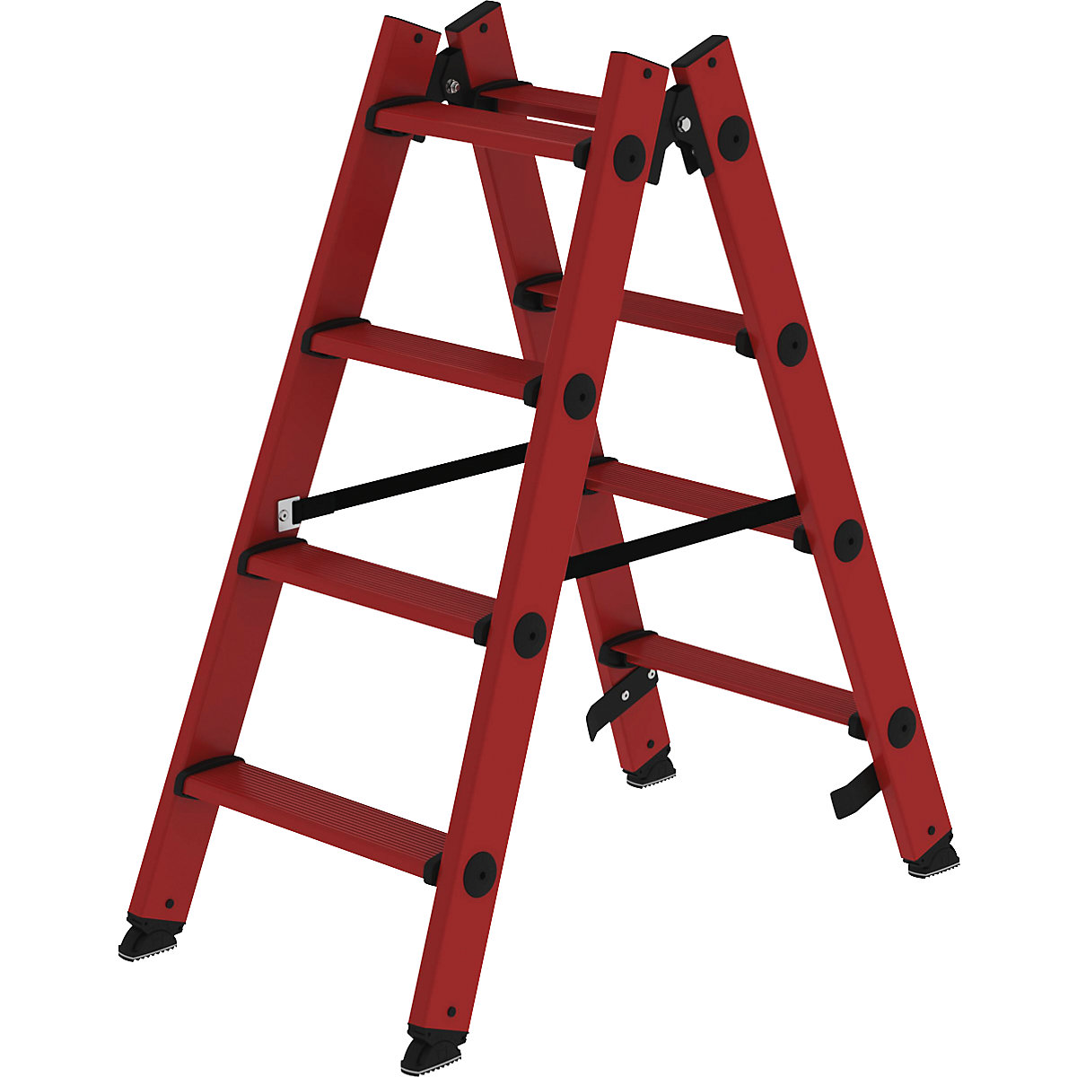 Plastic ladder – MUNK, with GRP steps, 2 x 4 steps-2