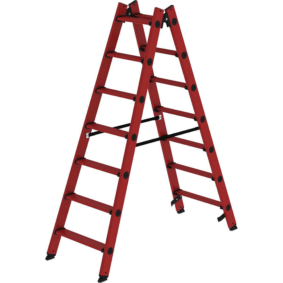 Plastic ladder – MUNK, with GRP steps, 2 x 7 steps-3