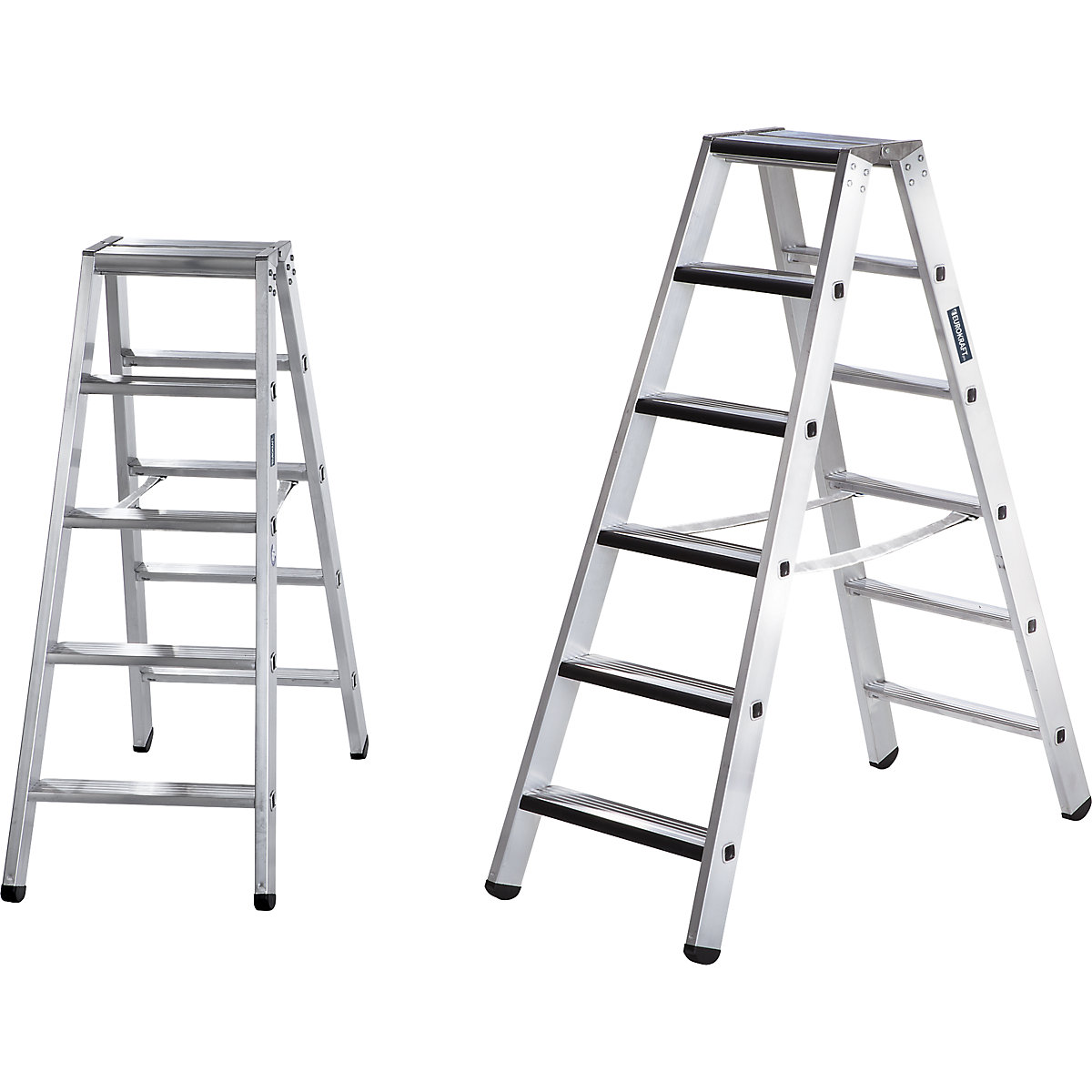 Step ladder, double sided – eurokraft pro (Product illustration 3)-2