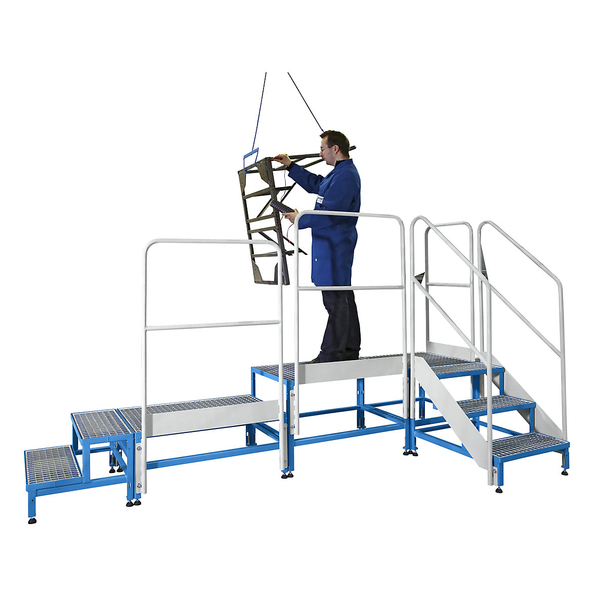 Stairway for modular platform system – eurokraft pro (Product illustration 5)-4