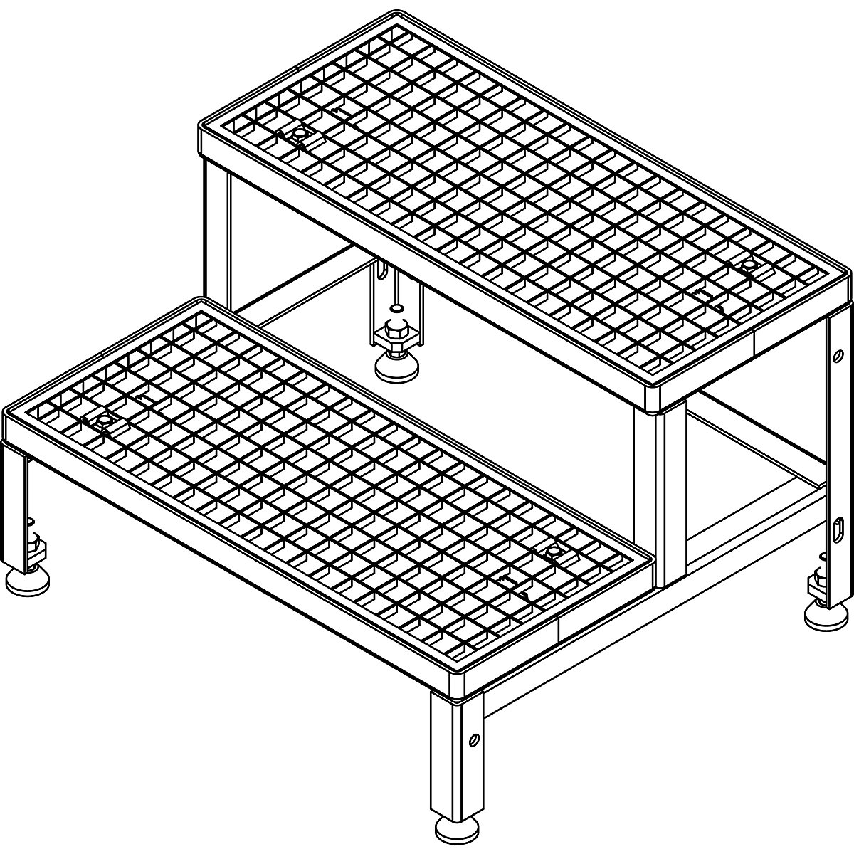 Stairway for modular platform system – eurokraft pro (Product illustration 3)-2