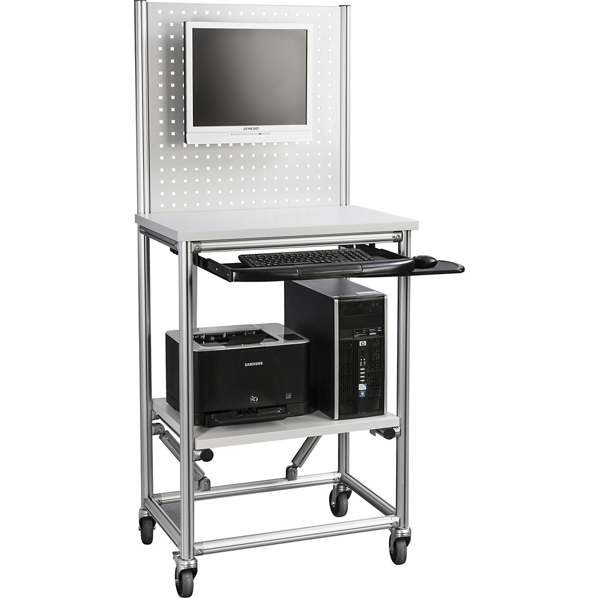 Alu-Profil Computer-Arbeitsplatz, mobil (Produktabbildung 3)-2