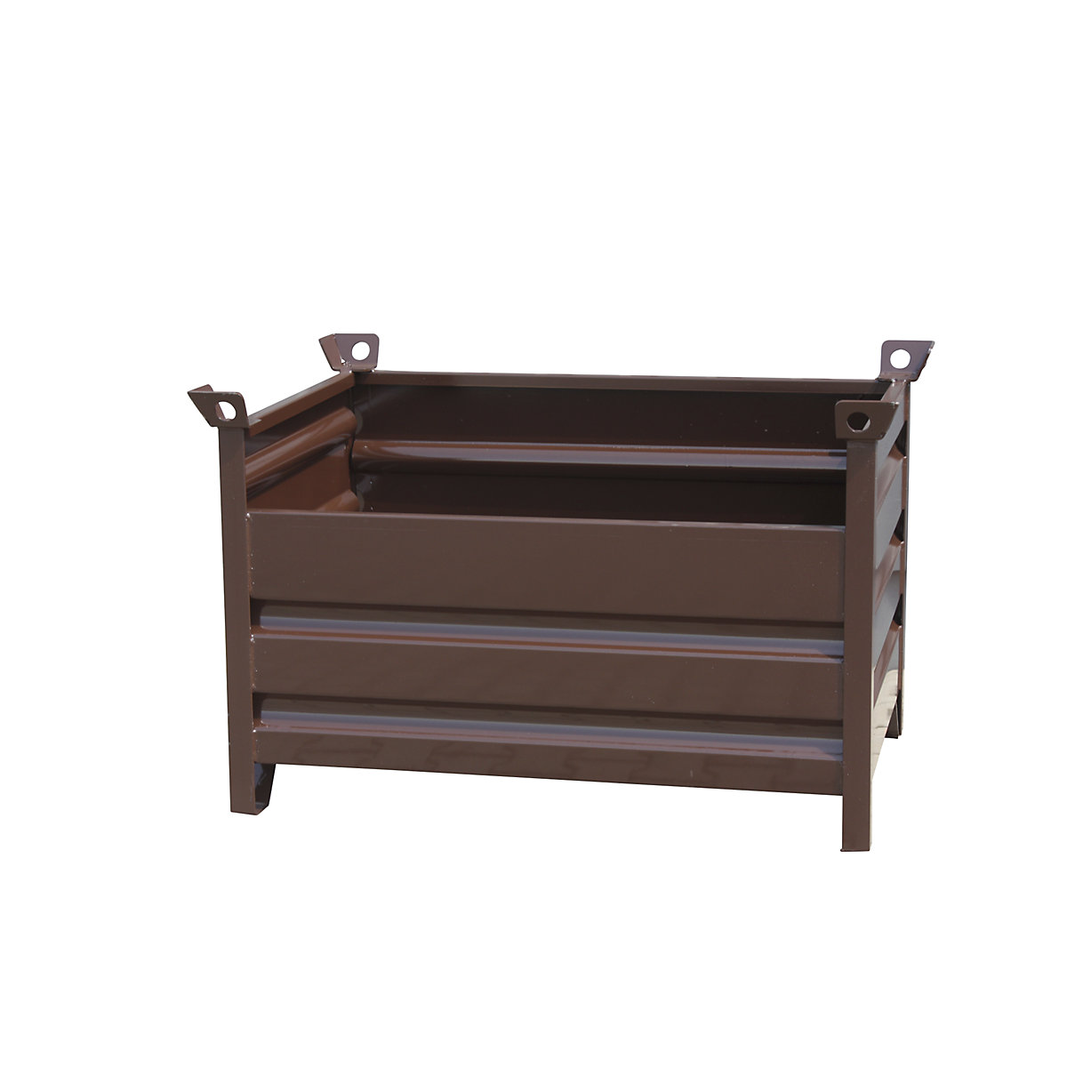Eichinger Vollwand-Stapelbehälter, LxBxH 1000 x 800 x 750 mm, schokoladenbraun