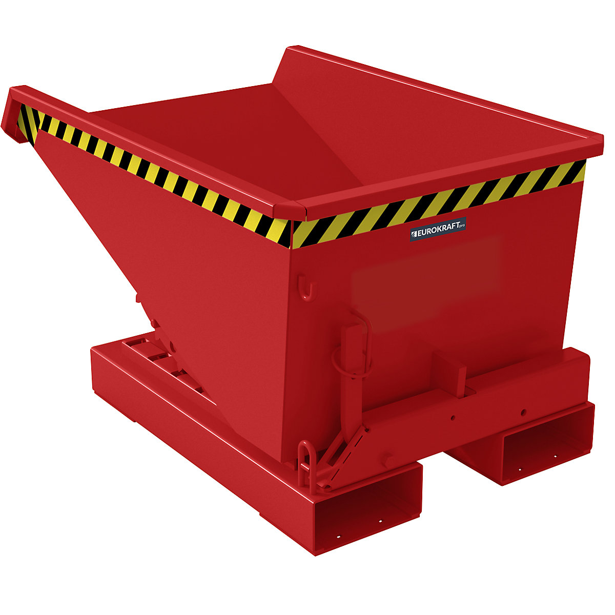 Kippbehälter inkl. Abrollmechanismus eurokraft pro, Volumen 0,15 m³, LxBxH 960 x 640 x 550 mm, rot-0
