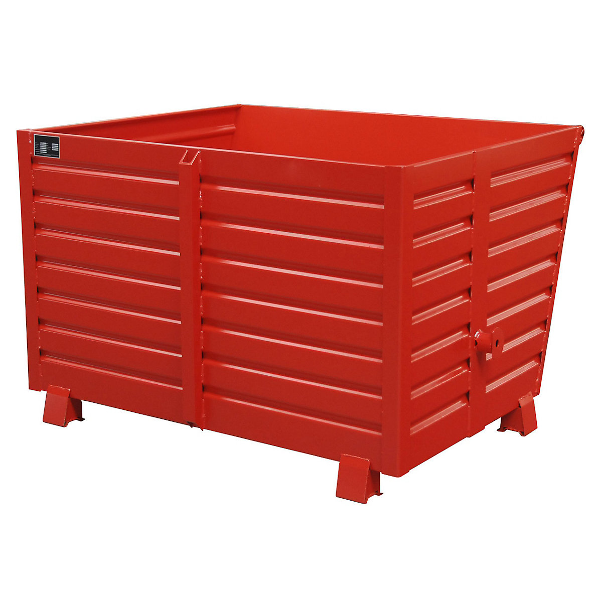 Stapelkipper eurokraft pro, Volumen 1,5 m³, rot RAL 3000-0