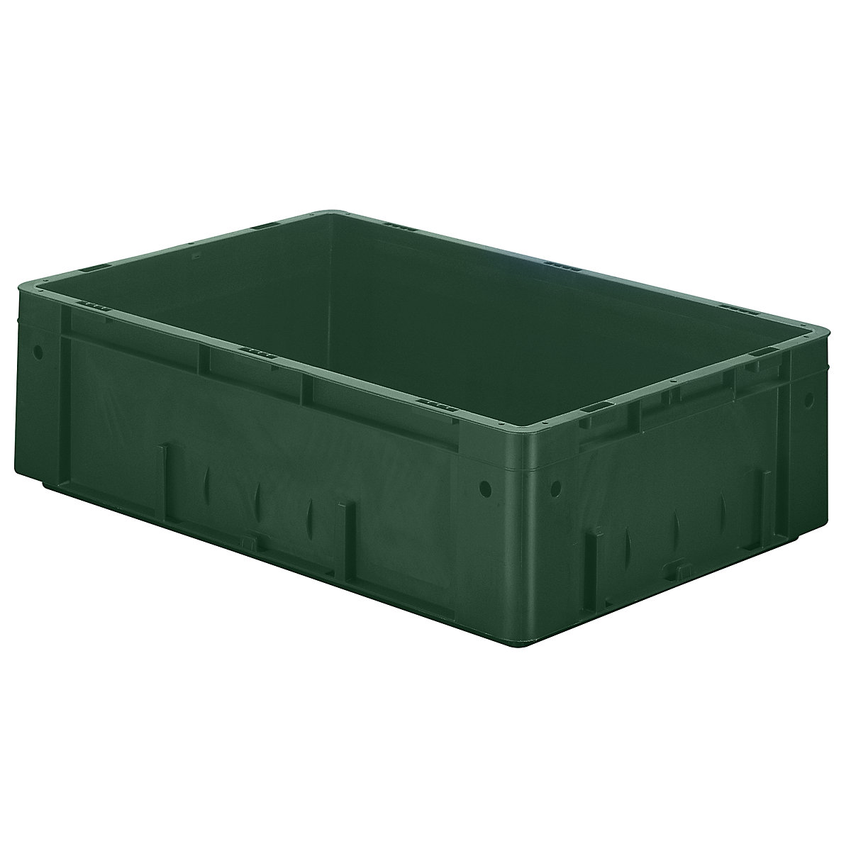 Schwerlast-Euro-Behälter, Polypropylen, Inhalt 31 l, LxBxH 600 x 400 x 175 mm, Wände geschlossen, Boden geschlossen, grün, VE 2 Stk