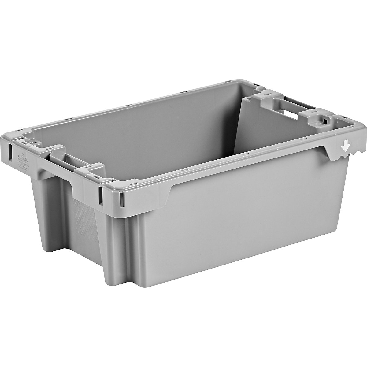 Drehstapelkasten, Innen-BxH 469 x 20 mm, grau, 32 l