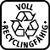 Voll Recyclingfähig. Diese Produkte sind aus hochwertigem Erst-Granulat hergestellt und mit dem jeweiligen Symbol versehen. Ein sortenreines Recycling ist deshalb möglich.