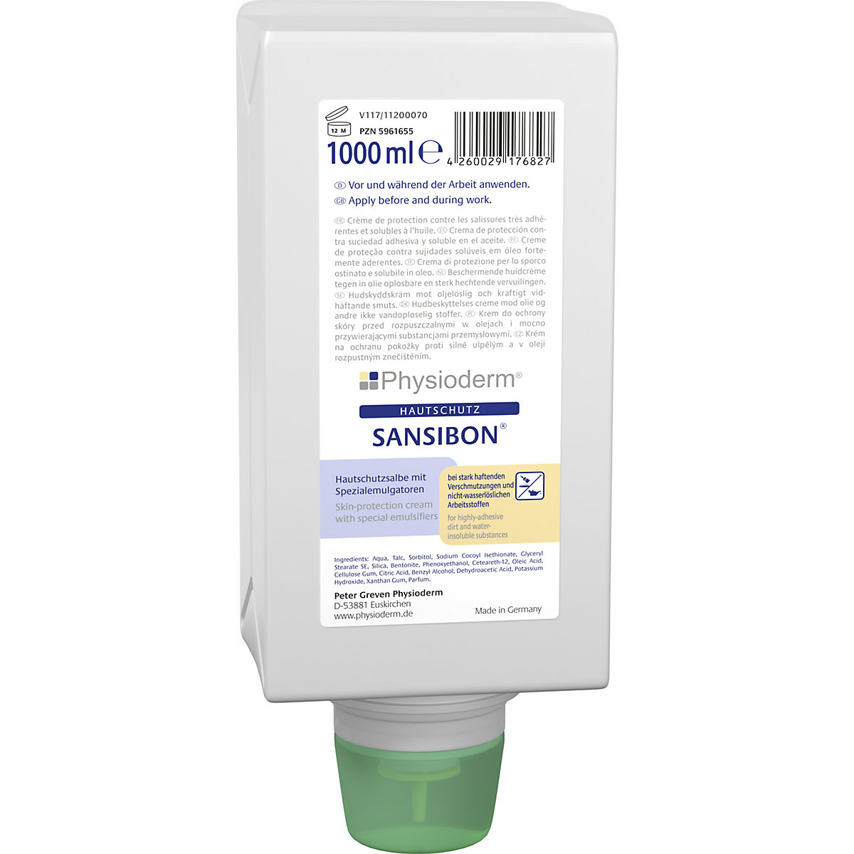 Limpiador de manos/crema protectora para la piel SANSIBON®
