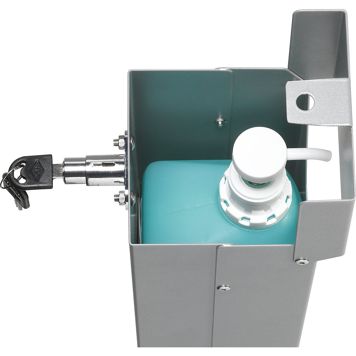 Columna dispensadora de jabón y desinfección de manos, con pedal – VAR (Imagen del producto 4)-3