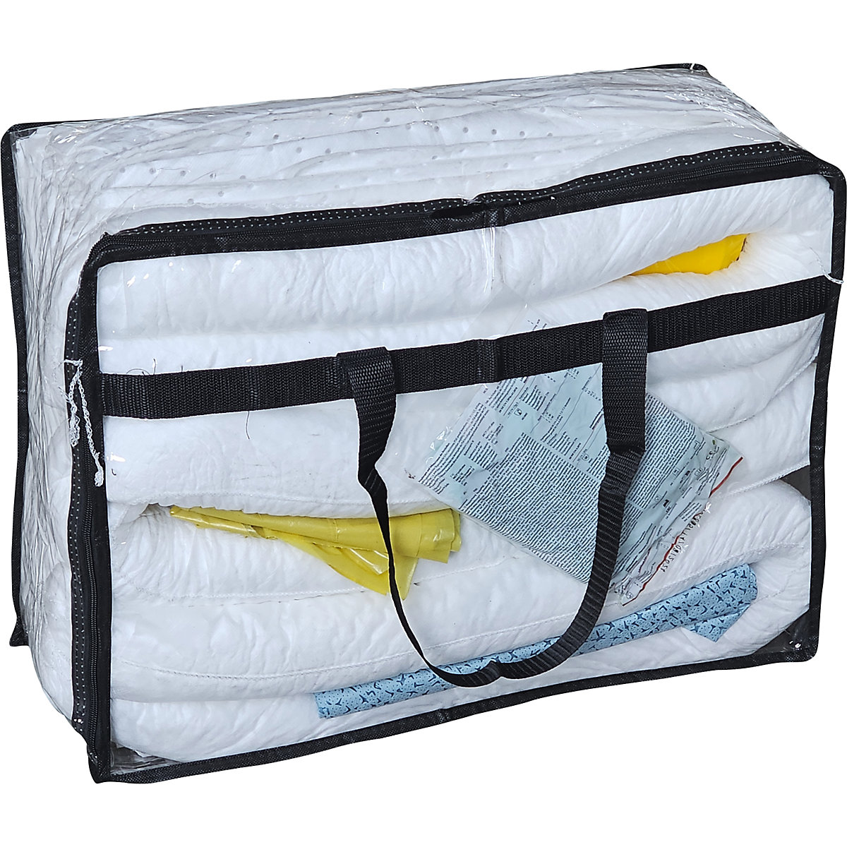 Kit for spillage emergencies with single use sealing mat – eurokraft basic (Product illustration 2)-1