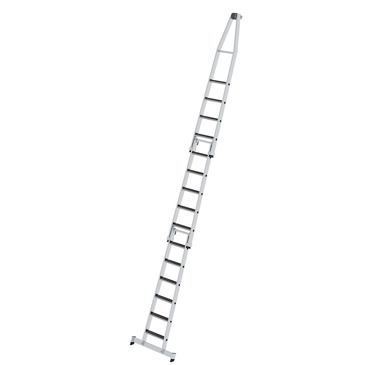 Stufen-Glasreinigerleiter MUNK, mit Trittauflage, 3-teilig, 15 Stufen-1