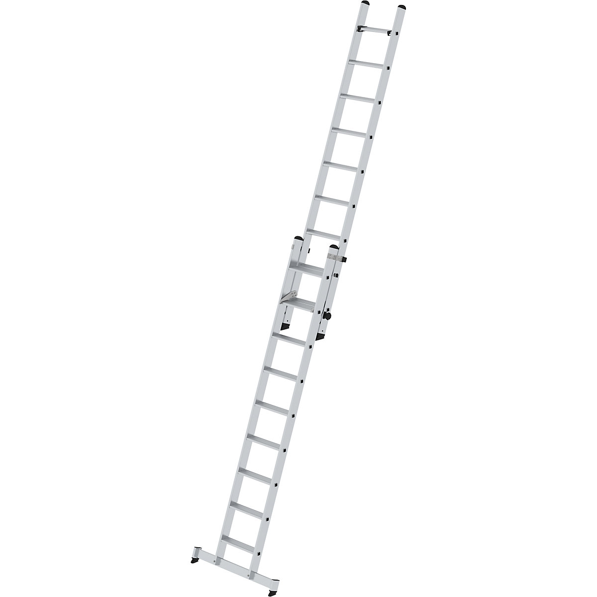 Stufen-Schiebeleiter, 2-teilig MUNK, mit nivello®-Traverse, 18 Stufen-0