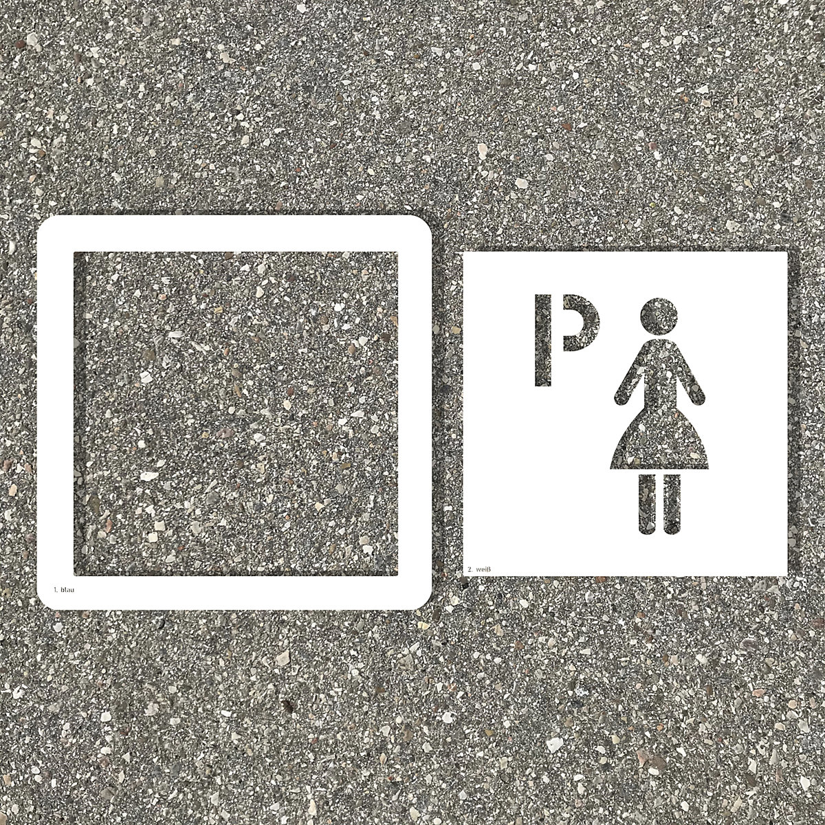 Padlósablon, parkolóhely hölgyeknek, műanyag