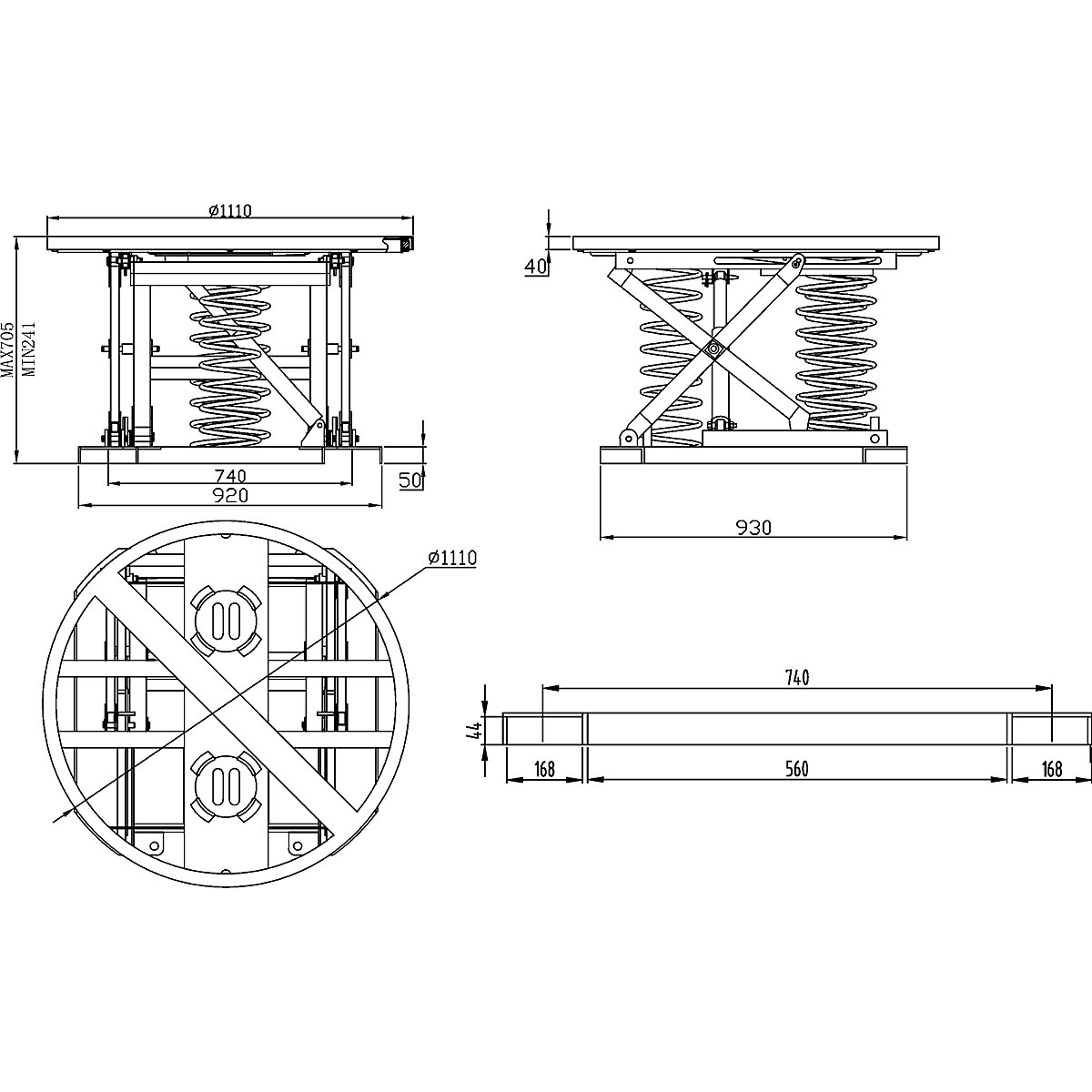 Rotary lift table, self levelling (Product illustration 7)-6