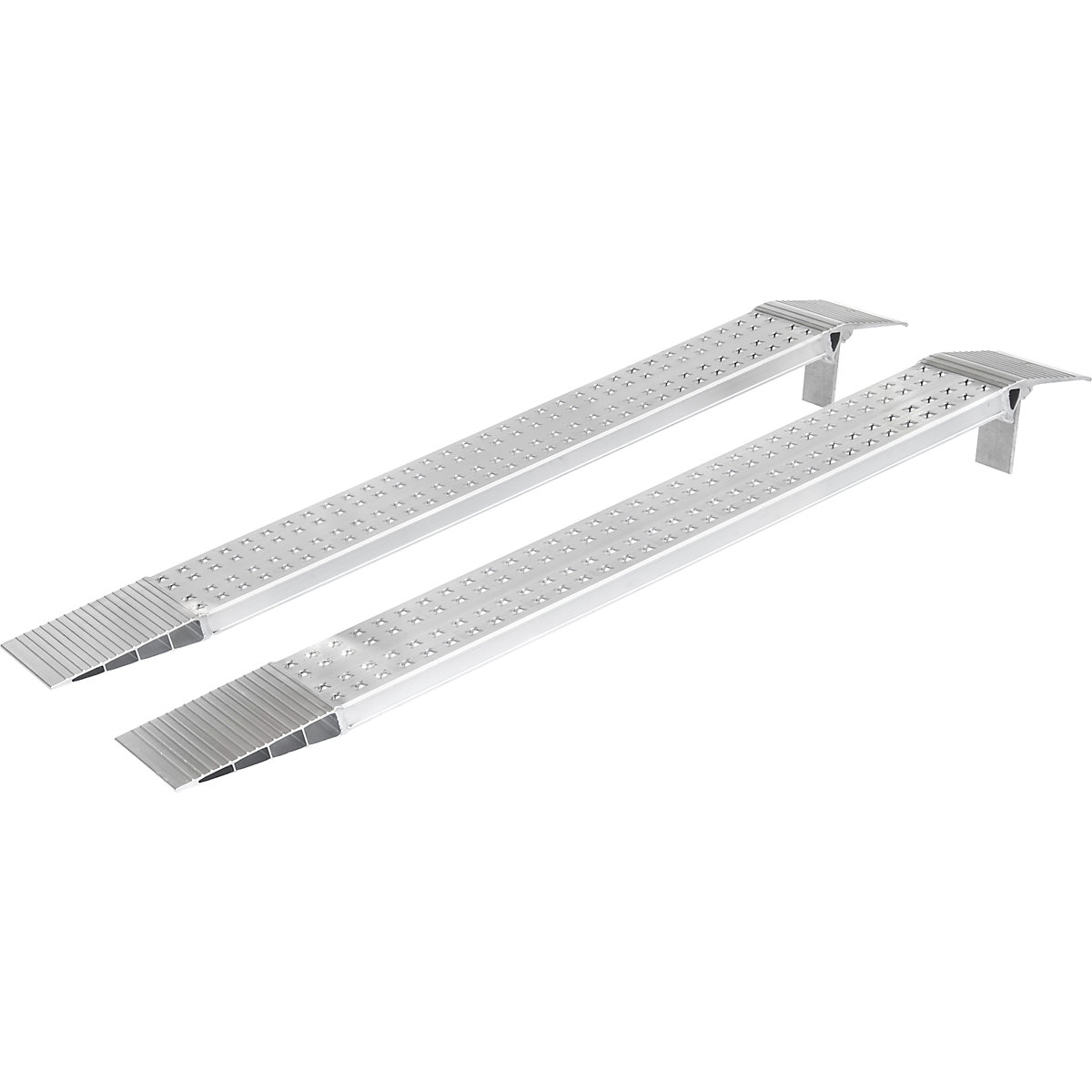 Aluminium loading ramp, perforated walking surface, max. load 200 kg, ramp width 200 mm-1