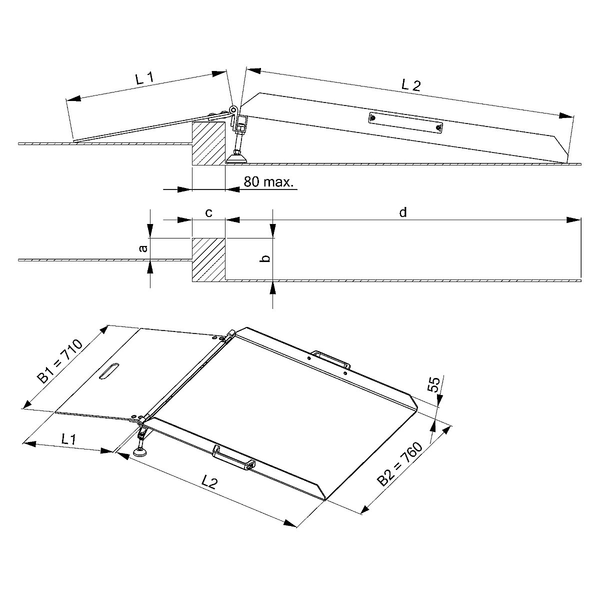 Ramp, height adjustable (Product illustration 2)-1