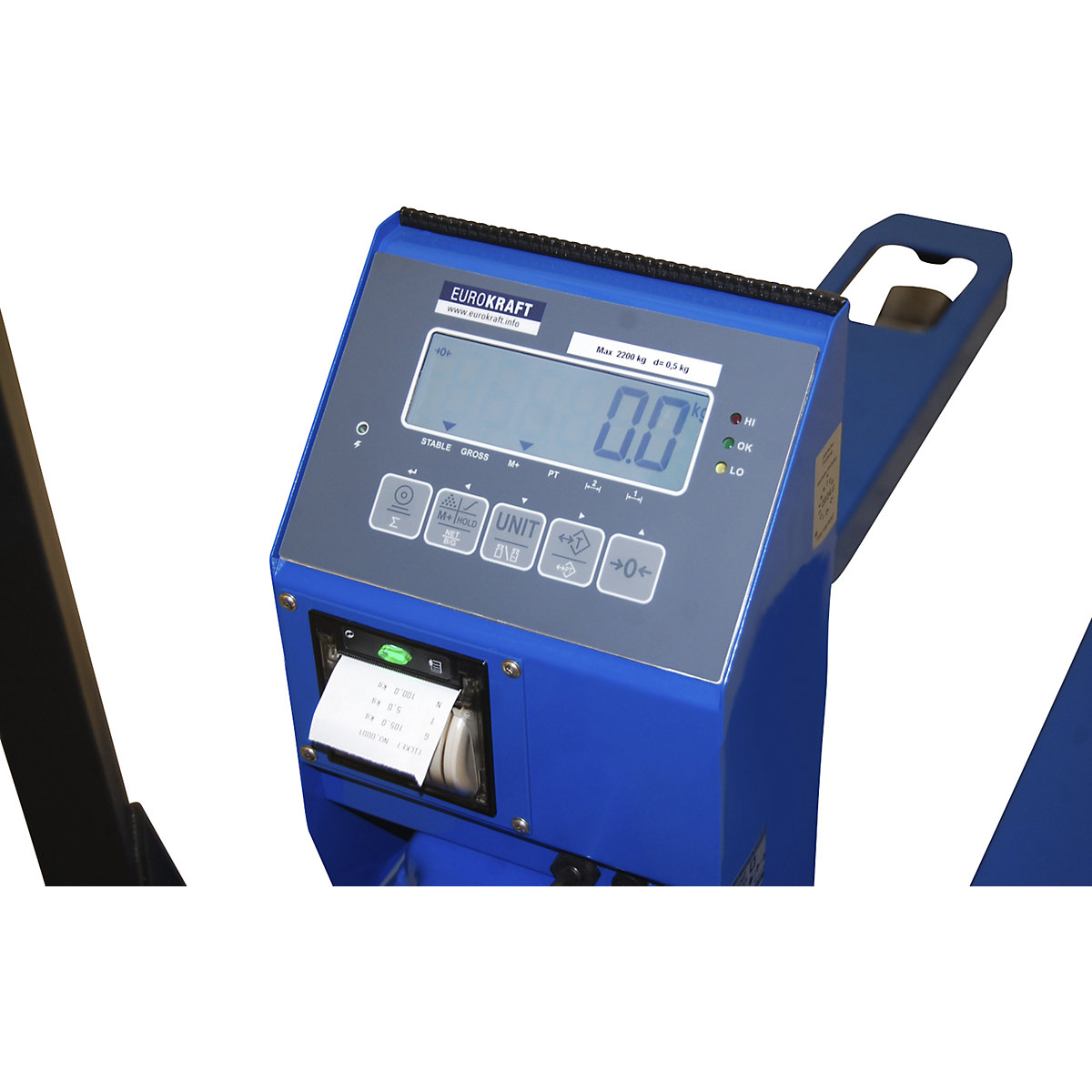 Pallet truck with weighing scale – eurokraft pro (Product illustration 2)-1