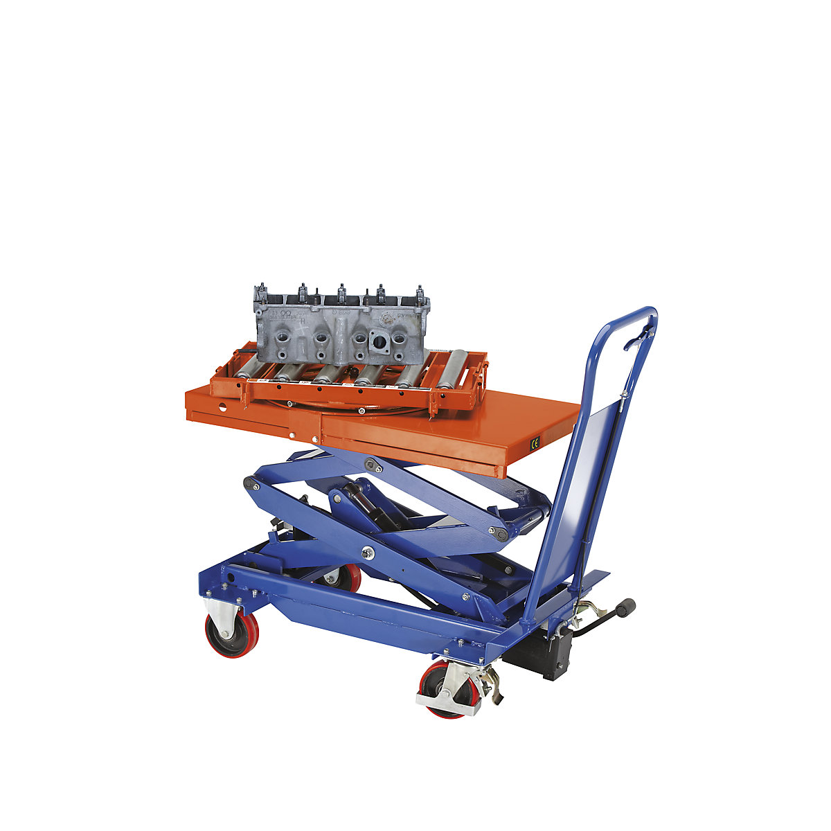 Lifting platform trolley with double scissors (Product illustration 4)-3