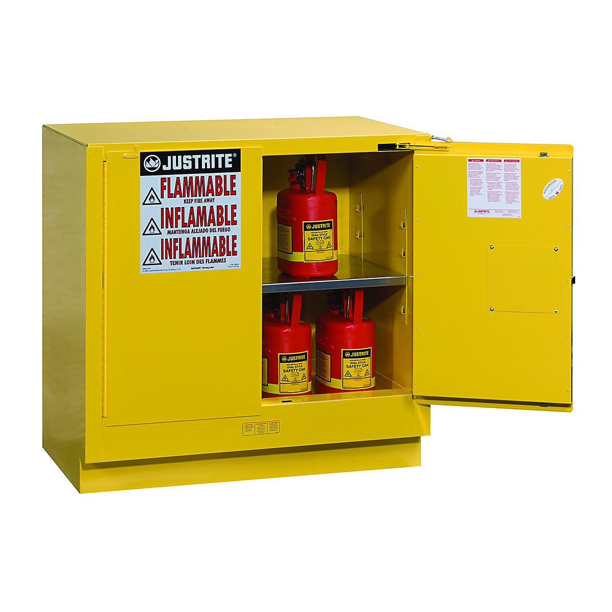 Justrite Sure-Grip EX Undercounter Safety Cabinets (Product illustration 2)-1