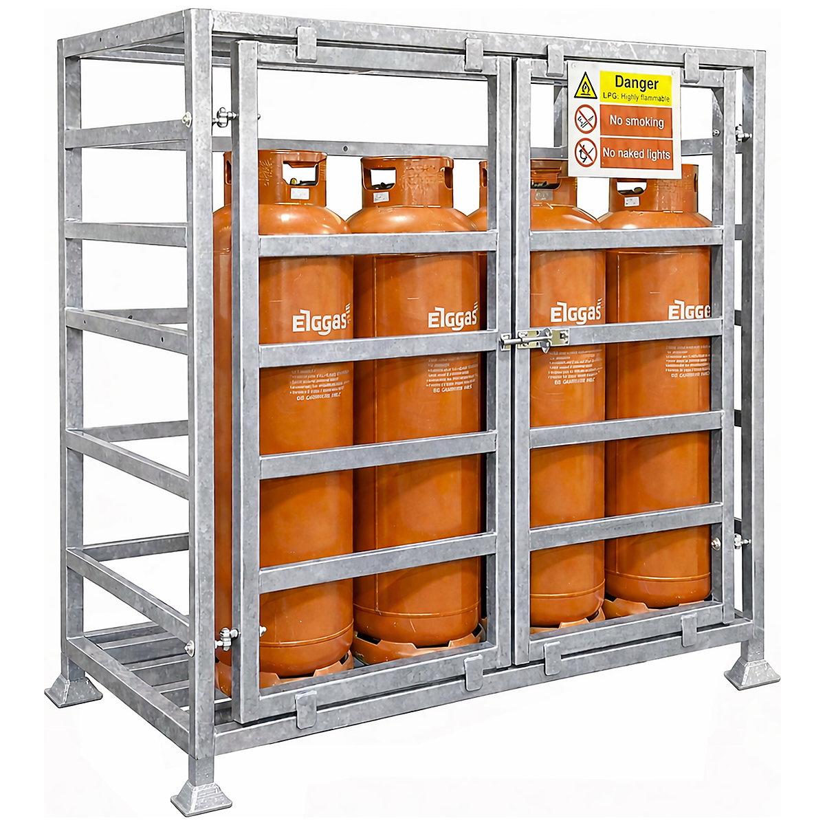 Gas Cylinder Cages, Gas Cylinder Cages, Gas Cylinder Cage | 1820h x 1820w x 980mm | Standard | Galvanised-7