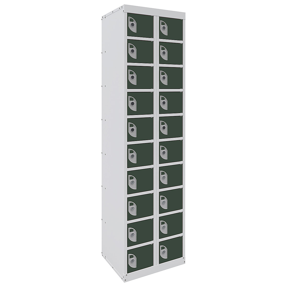 Mercian Dual Mobile Charging Lockers, Mercian Dual Mobile Charging Lockers, Mercian Dual USB & 3-Pin Charging Locker | 1800h x 450w x 380d mm | 10 Tiers, 20 Doors | Guava Green-2
