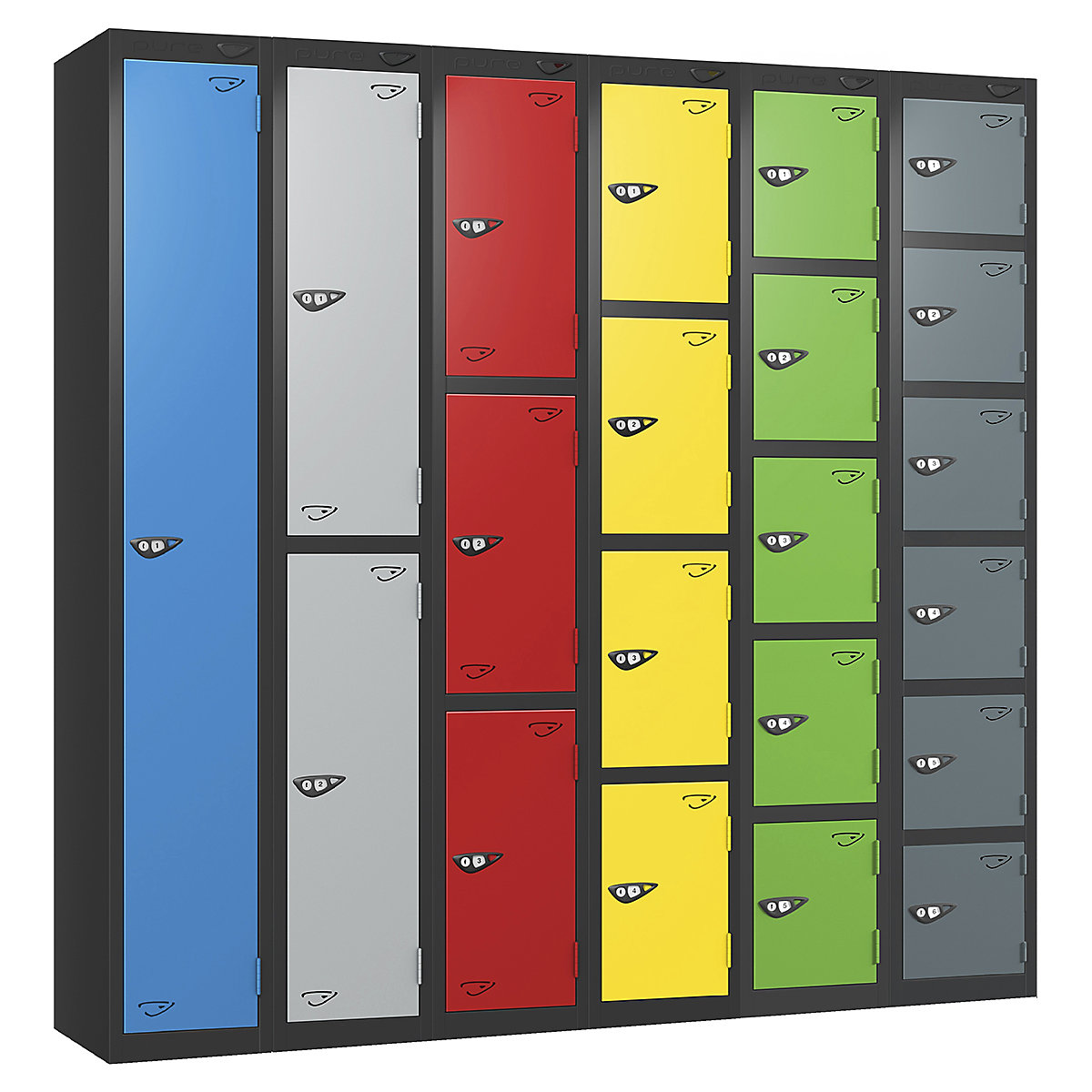 Pure Prime Metal Lockers | Jet Black Bioshell