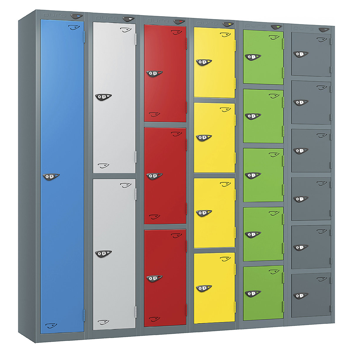 Pure Prime Metal Lockers | Slate Grey Bioshell
