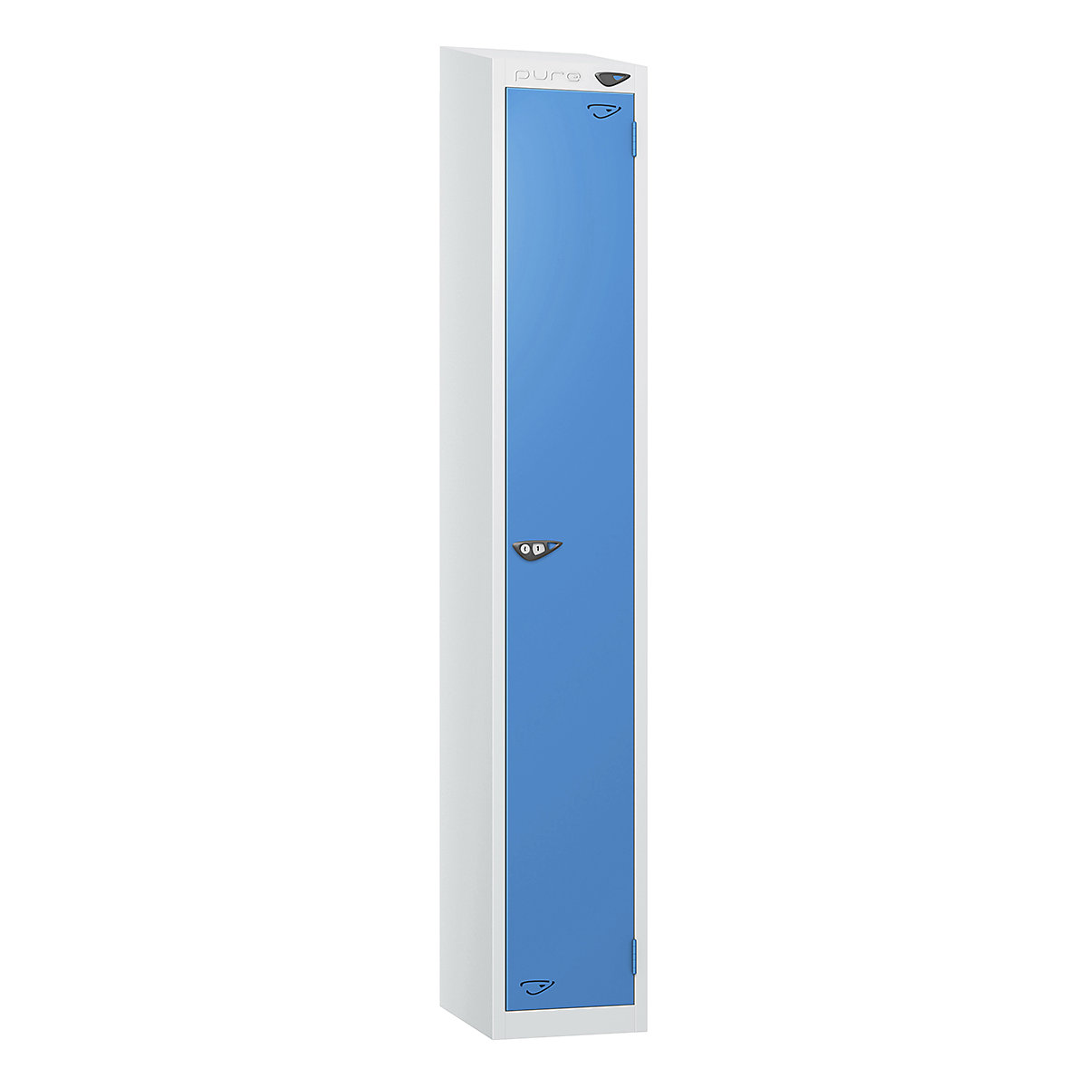 Pure Prime Sloping Top Metal Lockers | Artic White Bioshell