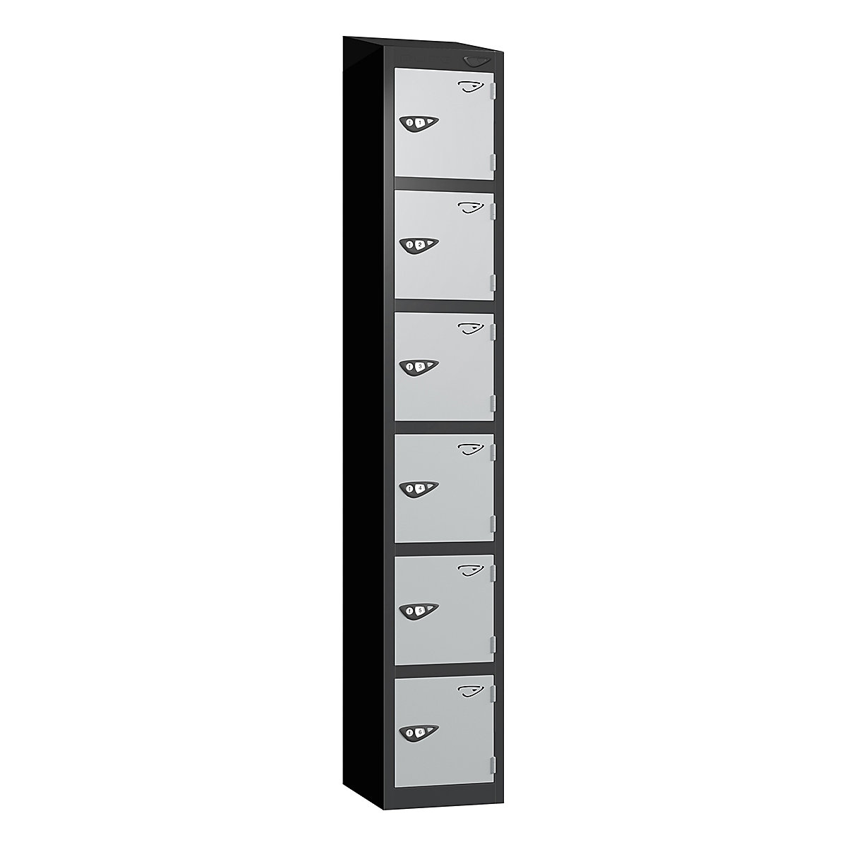 Pure Prime Sloping Top Metal Lockers | Jet Black Bioshell