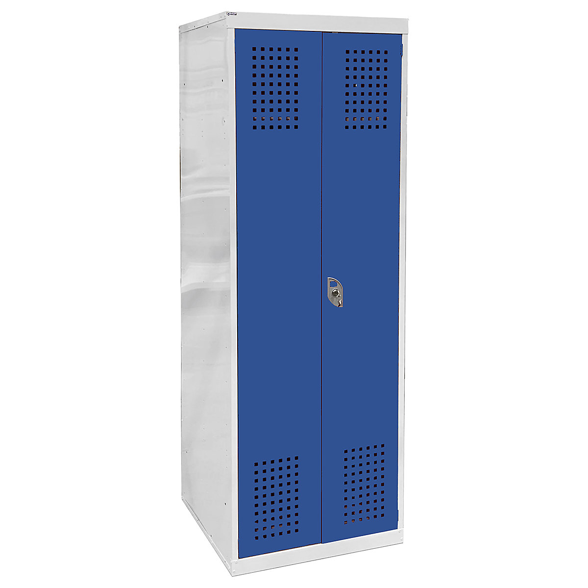 Mercian Police Service Lockers, Mercian Police Service Lockers, Police Service Locker | 1800 x 600w x 450d mm | Perforated Door | 2 Compartment With Coat Rail & 2x Capative Coat Hangers-2
