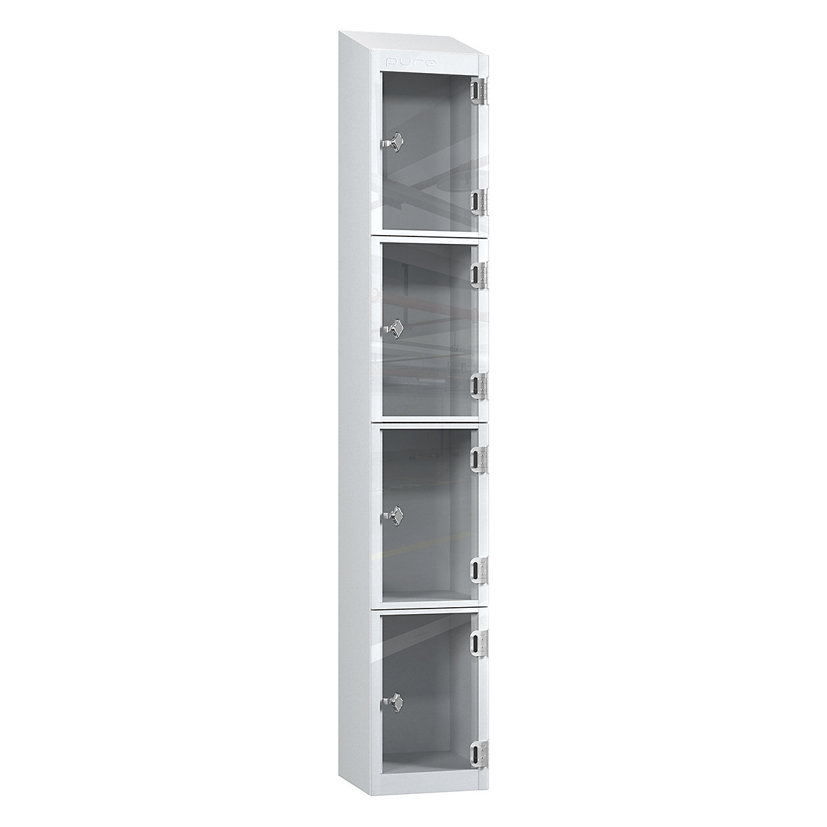 Pure Crystal Clear View Locker | Pearl Silver Carcass