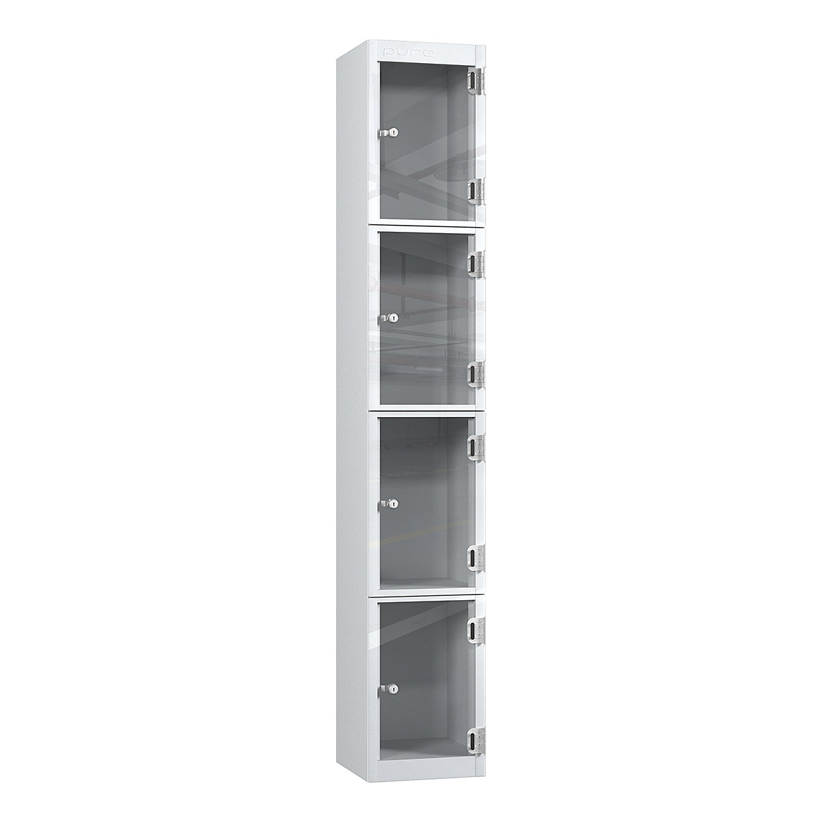Pure Crystal Clear View Locker | Pearl Silver Carcass