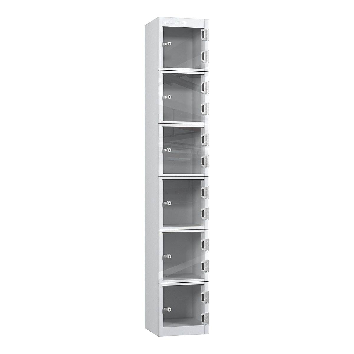 Pure Crystal Clear View Locker | Pearl Silver Carcass