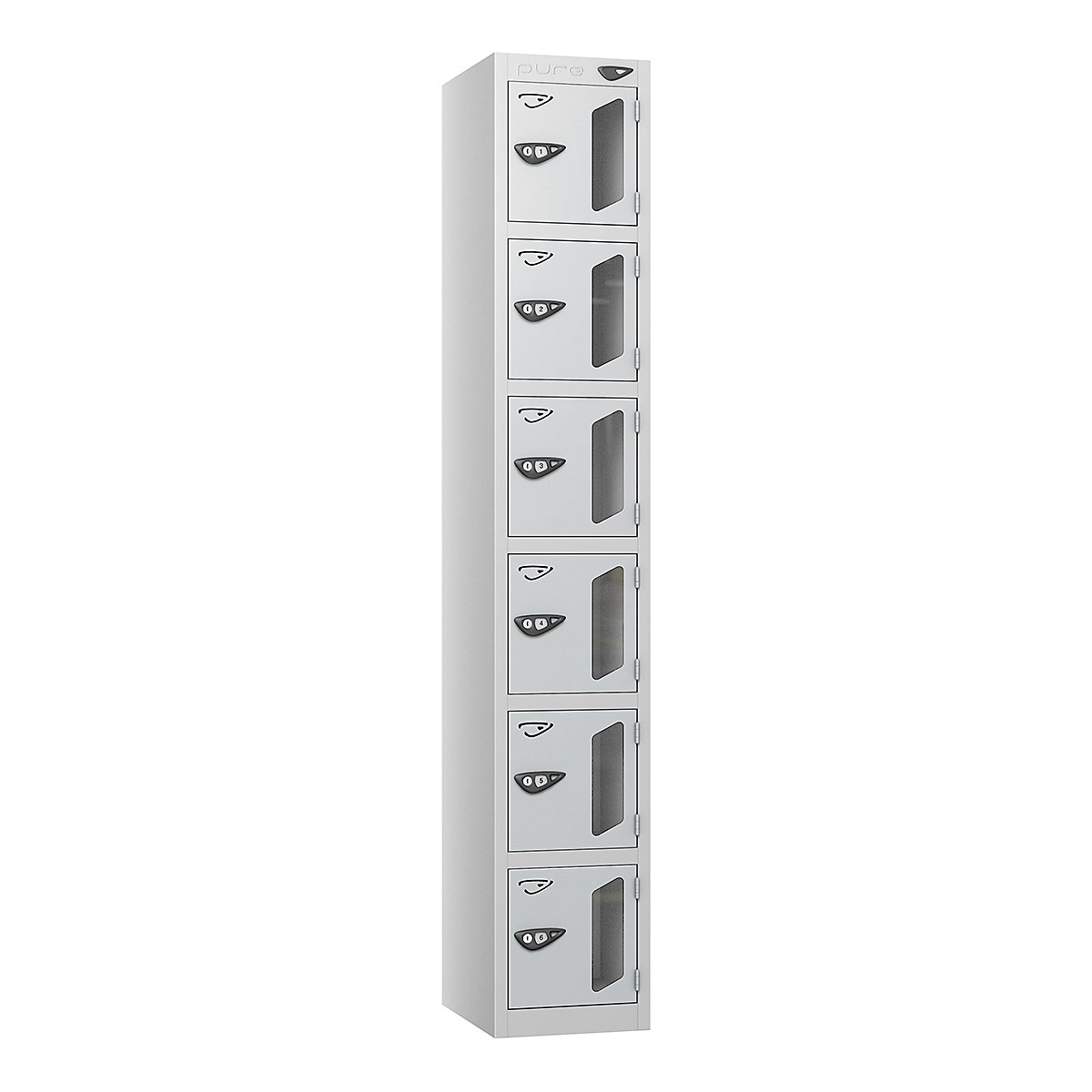 Pure Prime Vision Panel Lockers | Pearl Silver Bioshell