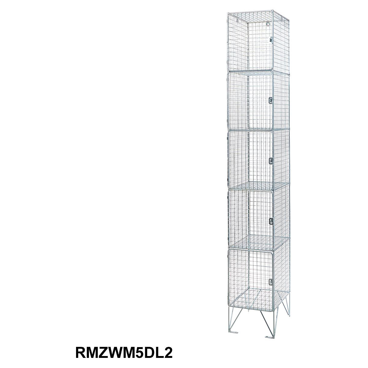 Zinc Wire Mesh Five Door Lockers (Product illustration 3)-2