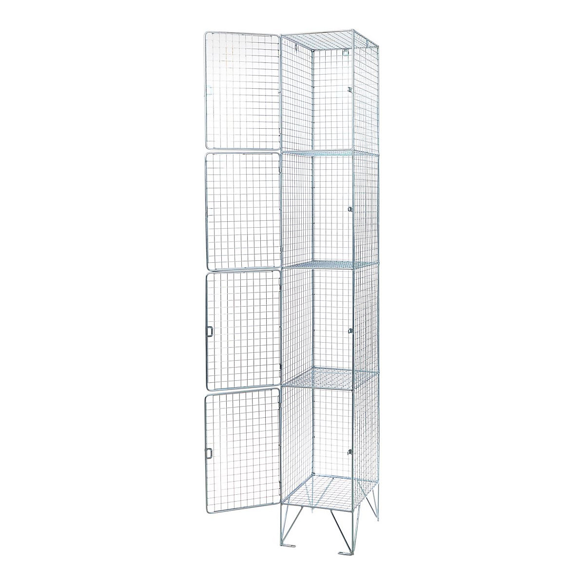 Zinc Wire Mesh Four Door Lockers, Zinc Wire Mesh Four Door Lockers, Zinc Wire Mesh Four Door Locker | 1980h x 305w x 380d mm | Single-0