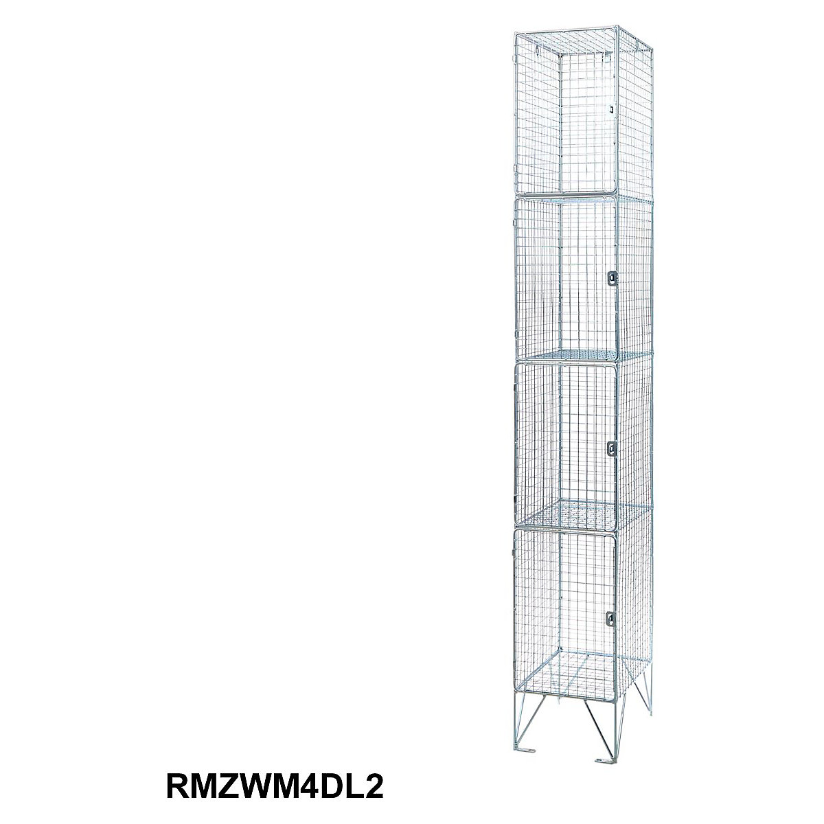 Zinc Wire Mesh Four Door Lockers (Product illustration 3)-2