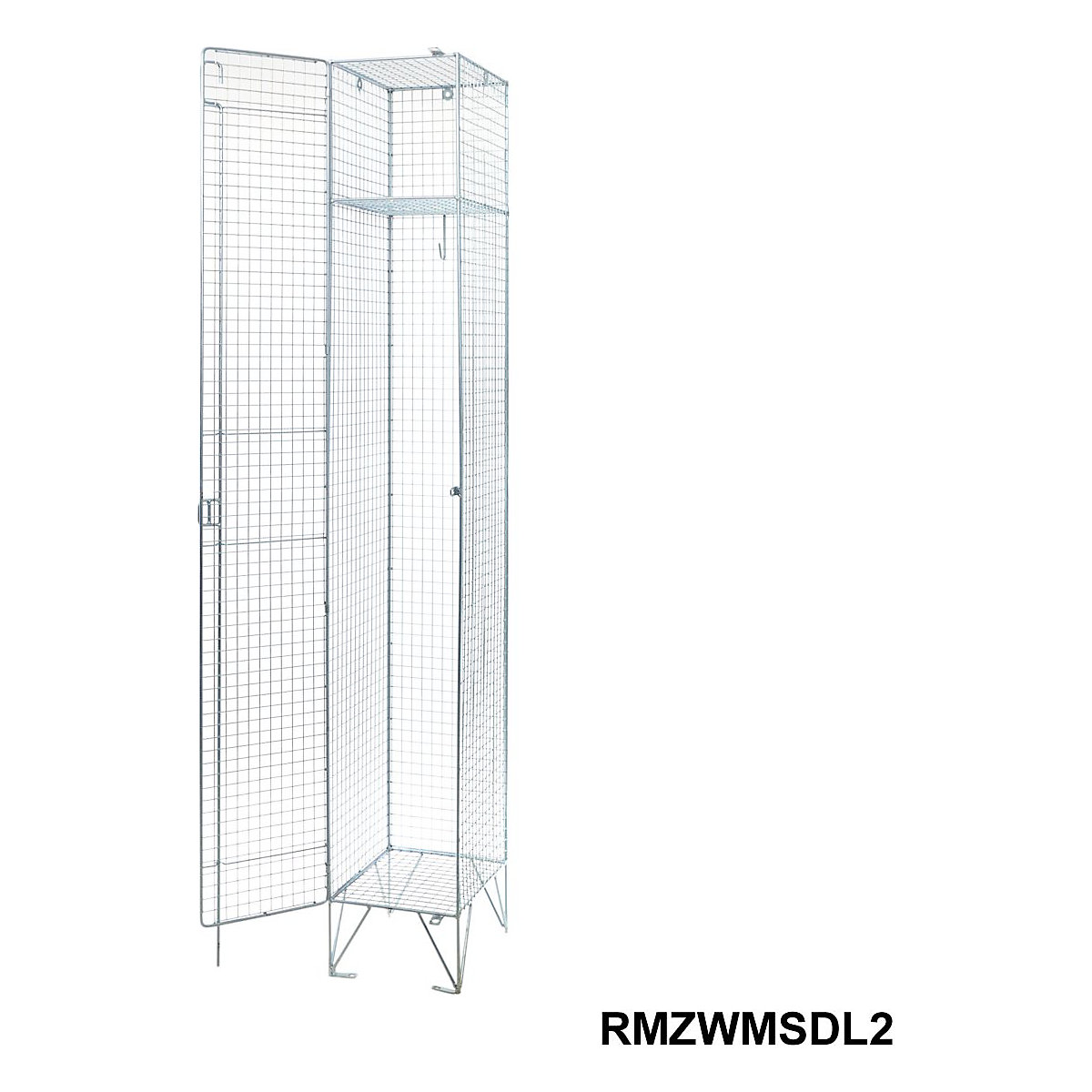 Zinc Wire Mesh Single Door Lockers (Product illustration 3)-2