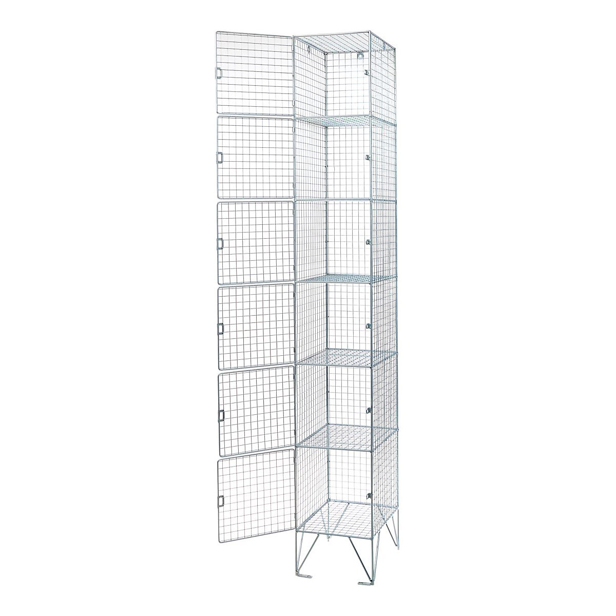 Zinc Wire Mesh Six Door Lockers, Zinc Wire Mesh Six Door Lockers, Zinc Wire Mesh Six Door Locker | 1980h x 305w x 380d mm | Single-0