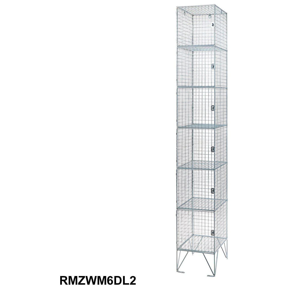 Zinc Wire Mesh Six Door Lockers (Product illustration 3)-2