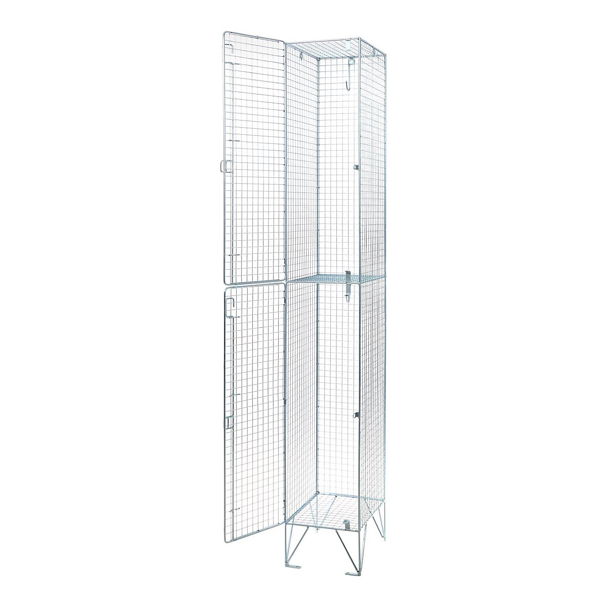 Zinc Wire Mesh Two Door Lockers, Zinc Wire Mesh Two Door Lockers, Zinc Wire Mesh Two Door Locker | 1980h x 305w x 380d mm | Single-0