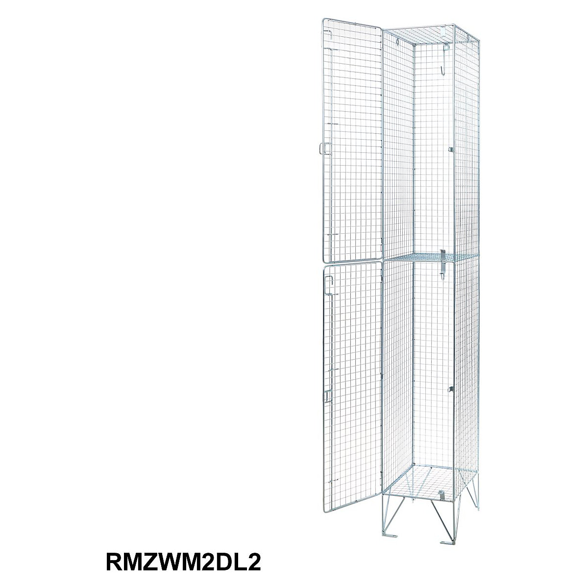Zinc Wire Mesh Two Door Lockers (Product illustration 2)-1