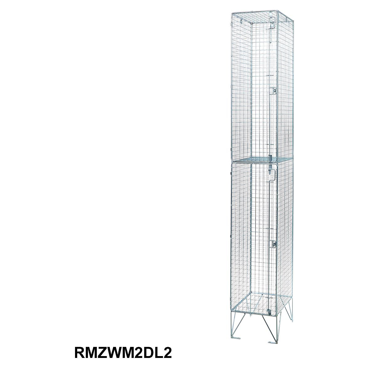Zinc Wire Mesh Two Door Lockers (Product illustration 3)-2