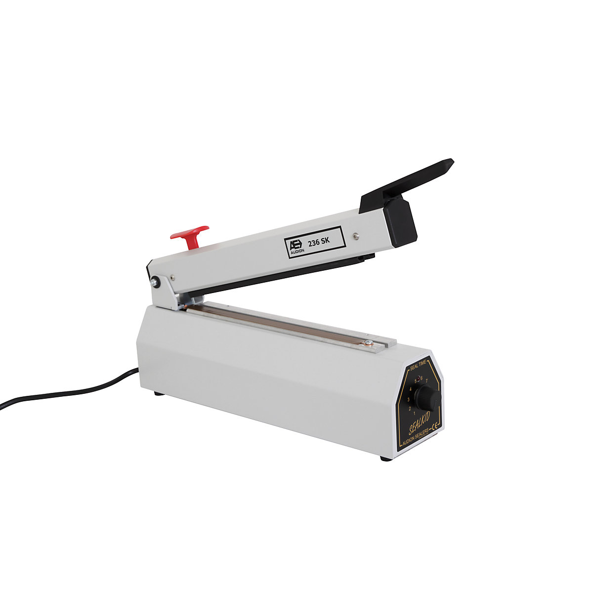 Aparat pentru masă pentru sigilat folii SEALKID – ratioform, cu dispozitiv de tăiere, îmbinări lung. x lăț. 236 x 3 mm-0