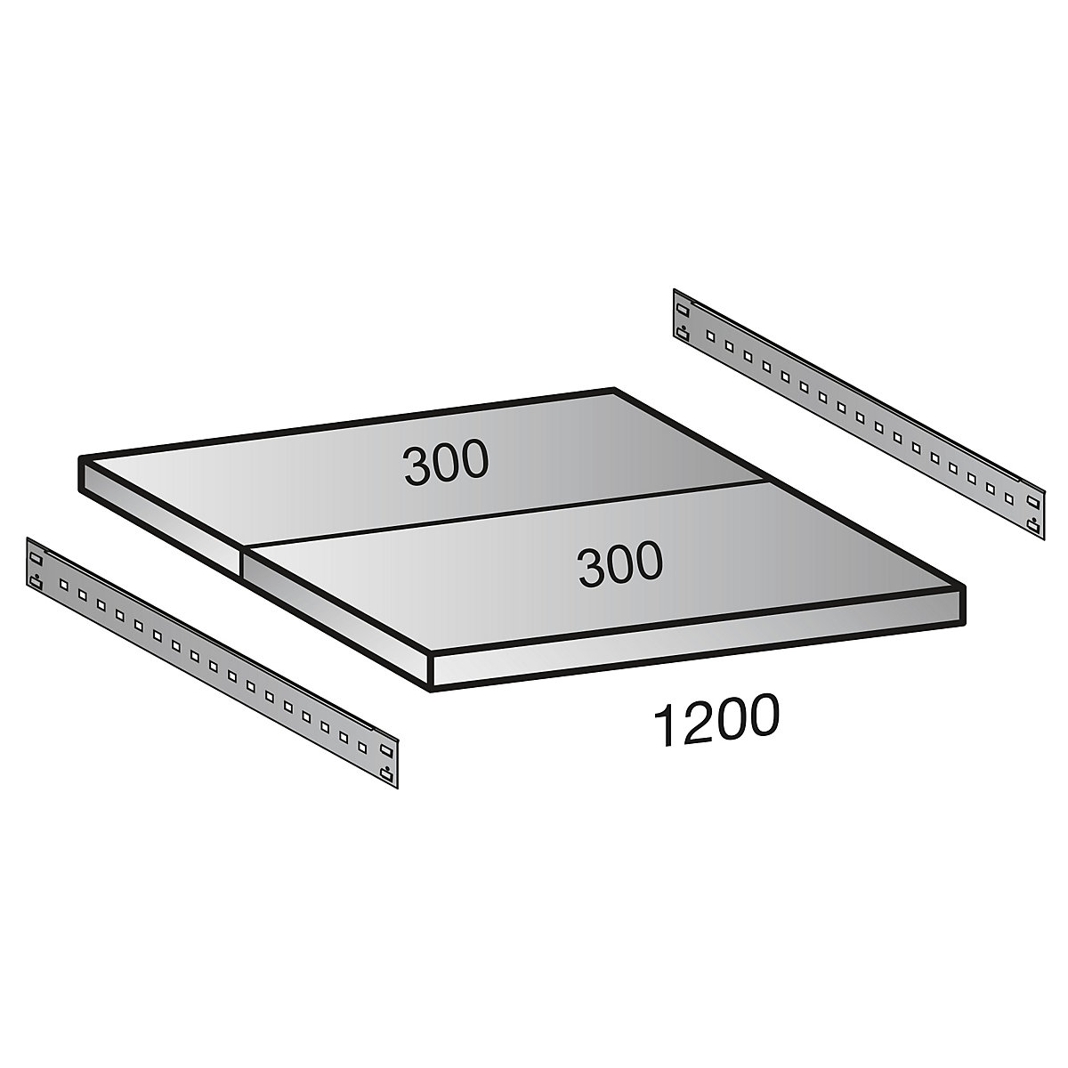 Półka do regału wtykowego CLEANA