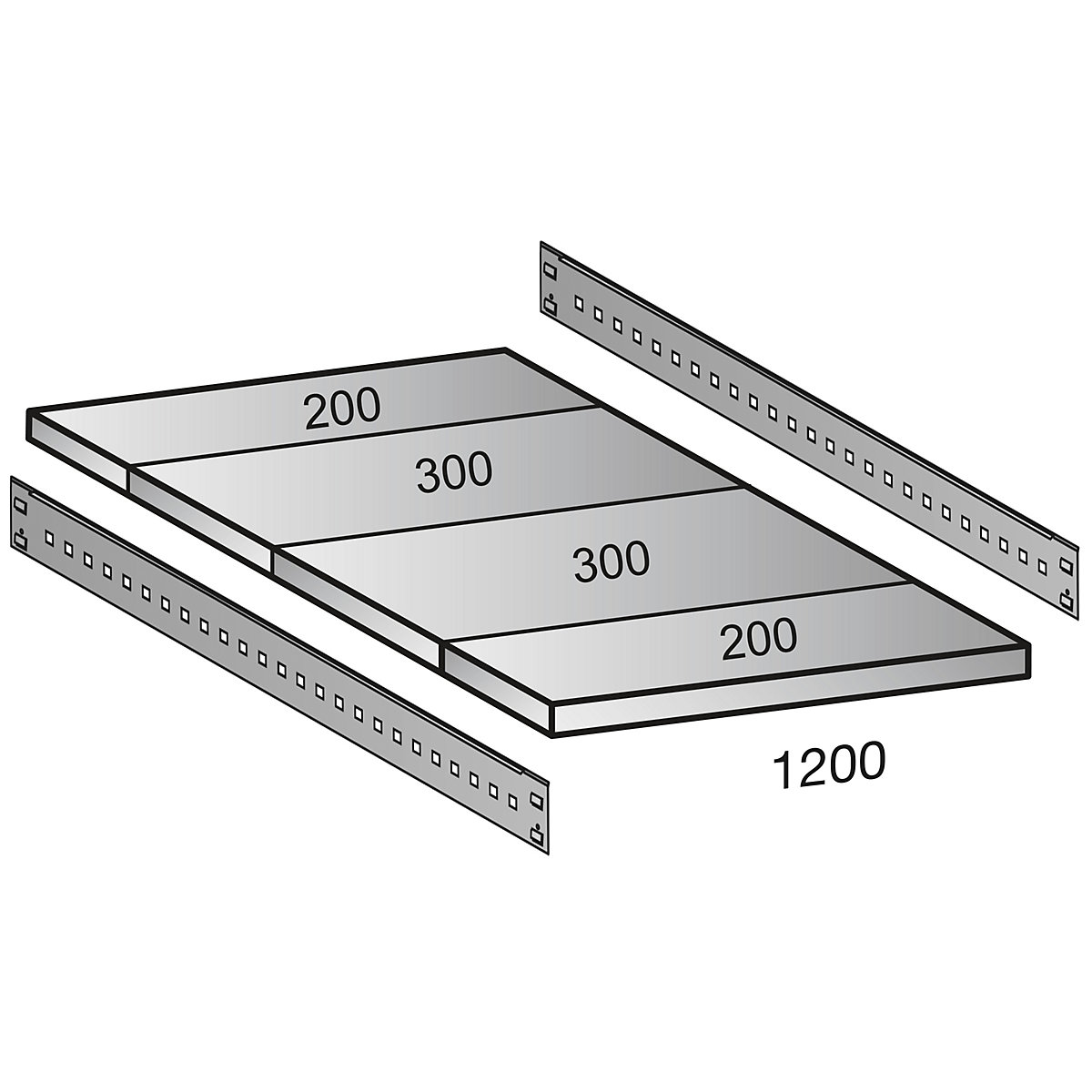 Półka do regału wtykowego CLEANA