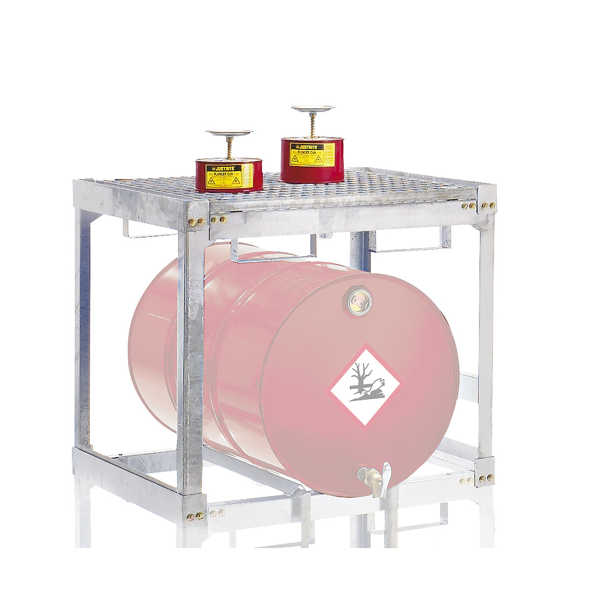 Scaffale per fusti e taniche piccole – eurokraft pro, largh. x prof. x alt. 910 x 790 x 780 mm, per piccole taniche-0