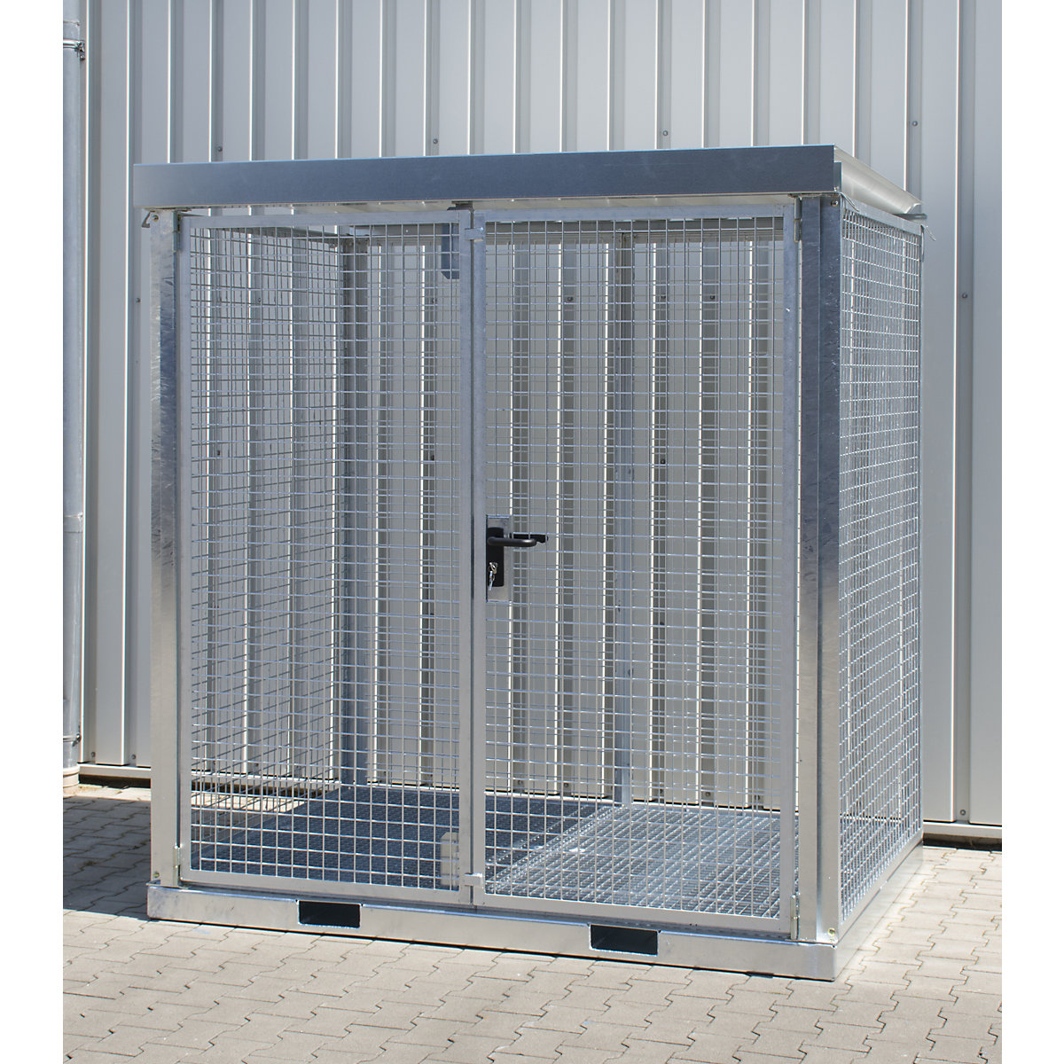 Container montato in griglia metallica per bombole di gas – eurokraft pro