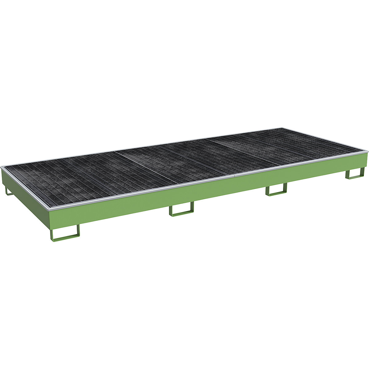 Vasca di raccolta per scaffali con inserto in PE – eurokraft pro (Foto prodotto 2)-1